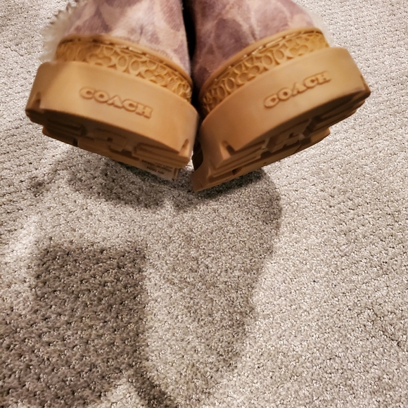 Coach Folded Stone Shearling Bootie Shoes - Women's Boots - Picture 4 of 9